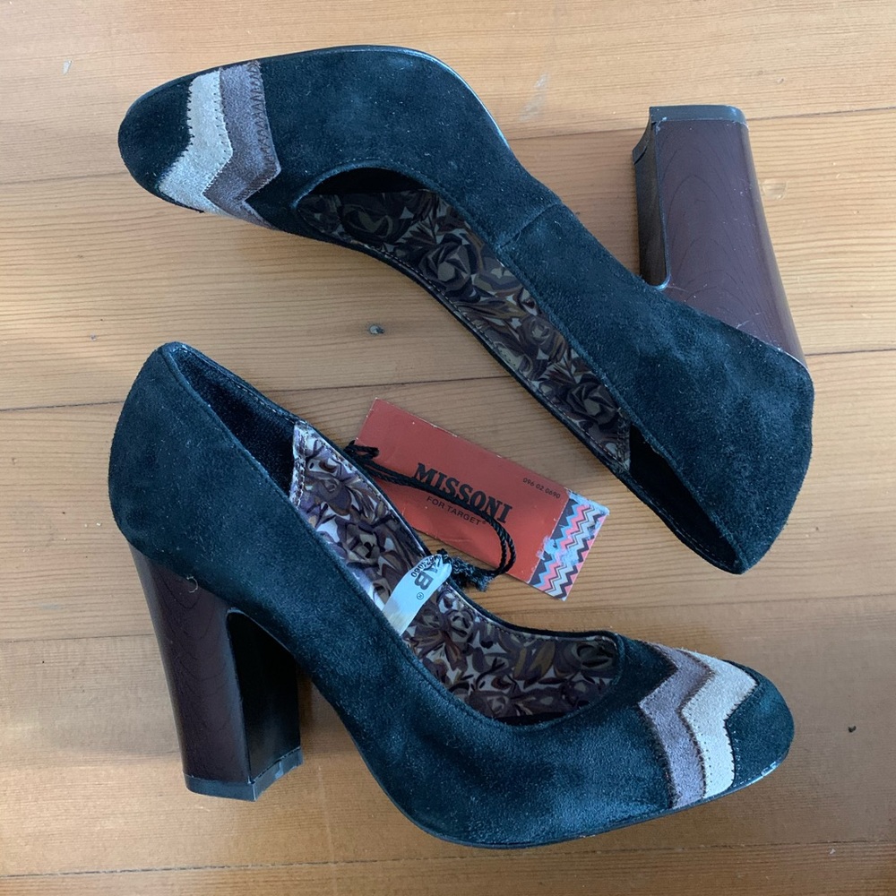 NEW Missoni for Target chunky heels 5 1/2 zig zag